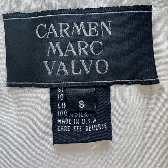 Carmen Marc Valvo 100% Silk One Shoulder Floral Maxi Dress Women’s Sz 8 Formal - Picture 6 of 9